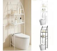 MIPAN.Étagère De Rangement Au-Dessus Des Toilettes Et Machines À Laver, Sèche-Linge, Unité De Rangement - 47x25x166cm - Blanc