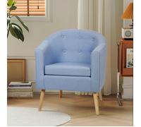 MIPAN.Fauteuil avec Accoudoirs - Fauteuil Crapaud Adulte - Fauteuils de Salon - Siège Rembourré Pour Salon Chambre - Bleu clair