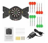 MIPAN - Jeu de Fléchettes Électronique - 12 Fléchettes + 24 Têtes de Fléchettes - 27 Modes de Jeu - Avec Support de fléchettes