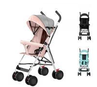 MIPAN - Poussette canne - Poussette Compacte - Pour de la naissance à 6 mois - Avec habillage pluie + EVA roues - Rose