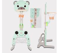 MIPAN Set de supports de basket-ball 3 en 1 Panier de basket-ball pour enfants Centre d'activités sportives Football