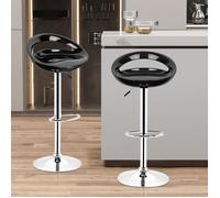 MIPAN.Tabouret Debar Reglables En Hauteur(81-101cm) - Tabouret De Bar Lot De 2 - Tabouret De Bar Noir