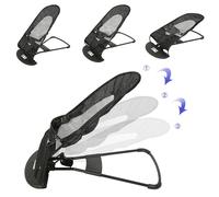 MIPAN Transat Hamac bébé pliable avec balancelle naturelle Inclinaison réglable à 3 vitesses noir