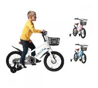 MIPAN.Vélo enfant 14 -Velo enfant 2 ans-Vélo pour tout-petits-Sièges ajustables-Avce Roues auxiliaires + Garde-chaîne-Blanc