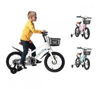 MIPAN.Vélo pour enfants-Vélo urbain pour enfants -14 - Avce roues auxiliaires - Sièges ajustables - Pour 2 - 5ans - Blanc