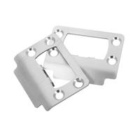 Mipcase 1 Ensemble Joint de gâche de Porte gâche allongée Plaque de Frappe à pèlerinage Plaque de renforcement de la Porte gâche extérieure Acier Inoxydable Silver