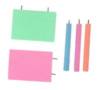 Mipcase 1 Jeu Perroquet cobaye Support de mangeoire à Oiseaux balançoire Oiseau perchoir Perruche Accessoire volaille Fournitures de Dressage d'oiseaux perchoirs pour calopsittes en Bois