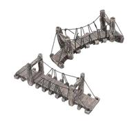 Mipcase 1 Jeu Pont Suspendu en Résine Pont De Jardin Pont De Décoration Réplique du Petit Pont Mini Décor De Jardin des Ponts Petit Modèle De Pont Décor De Pont Micro Paysage 2 Pièces