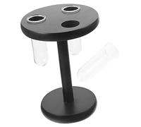 Mipcase 1 Jeu Vase Hydroponique en Verre Tubes De Propagation Vases à Éprouvette Tube à Essai Hydroponique Jardinières à Air Tubes à Essai pour Plantes Hydroponiques Vase Clair Hêtre Black