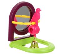 Mipcase 1 Pc Perroquet de Cloches de Perroquet mangeoire à pinsons Perroquet Qui Parle Mordant Morsure de Perroquet pour Animaux de Compagnie Miroir en Verre