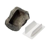 Mipcase 1 Pièce Boîte de Rangement Clé Pierre Factice Sécurisée Résine pour Jardin Décoration Extérieure Réaliste Cachez Vos Résistante Aux Intempéries