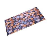 Mipcase 1 Pièce Tapis de Galets LED LEDs Dortoir Moquette The Carpet Lavable accueillir entrée Absorbant Tapis Pratique Tapis de Bain Salle de Bain Polyester Blue