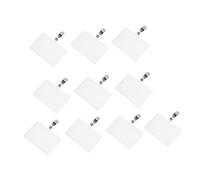 Mipcase 10 ensembles Lot de Porte Badges Étanches avec Clips Protège Cartes Identité Rigides Horizontaux Porte Cartes Pratique pour Bureau École et Usage Professionnel