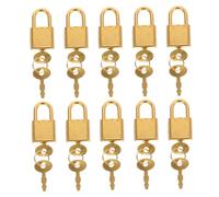 Mipcase 10 Ensembles Mini Padlocks With Keys Small Travel Locks For Gym Lockers Jewelry Boxes Treasure Chests Suitcases And Diaries Plastic And Metal Security Accessories