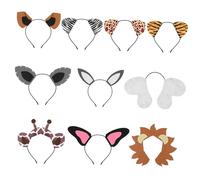 Mipcase 10 pièces Bandeaux Oreilles Lapin et Girafe Costume Carnaval Animal Savane Accessoires Fête Garçon Fille