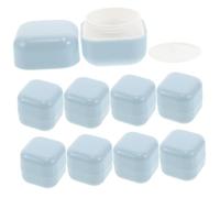 Mipcase 10 Pièces Double-walled Refillable Cosmetic Jars With Screw Top Lids Airtight Plastic Face Mask Containers For Travel Skincare And Storage