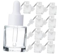 Mipcase 10 pièces Flacons Verre avec Pipettes Compte-gouttes Bouteilles Vides pour Huiles Essentielles Aromathérapie et Cosmétiques Verre Épais pour Voyage et Usage Personnel