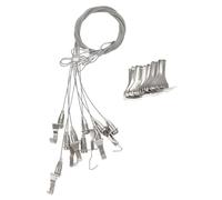 Mipcase 10 pièces Kit de Suspension Réglable pour Cadres Photo avec Câble Robuste et Crochet pour Intérieur et Extérieur Charges Compatible Rails Accrochage