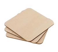 Mipcase 10 pièces Lot de Carrés Naturel Non Traité Pièces DIY Durables pour Décoration Bricolage et Création