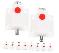Mipcase 10 pièces Lot de Loquets à Ressort pour Porte Armoire Plastique Abs Verrouillage à Bouton Poussoir Verrou de Sécurité pour Portes de Meubles Fenêtres et Placards Blanc avec