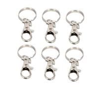 Mipcase 10 pièces Lot de Mousquetons Pivotants pour Porte Clés DIY Fermoirs Robustes pour Clés Sacs et Accessoires