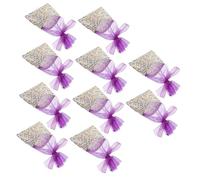Mipcase 10 pièces Organza Sachet Bags with Scent Drawstring Mesh Storage Pouches for Dried Herbs Small Accessories and Drawer Fresheners Elegant Canvas Bags for Bridal Shower Favors