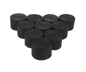 Mipcase 10 Pièces Ruban Décoratif en Papier Crépon Noir pour Décorations de Fête d'anniversaire et Rentrée Scolaire, pour Créer Une Ambiance Festive et Élégante