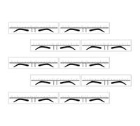 Mipcase 10 Pochoirs à Sourcils en PVC Jaune Règle de Guidage Précise et Autocollante Outil de Mise pour Maquillage et Tatouage Lot de 10 Pièces pour Soins Personnels