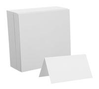 Mipcase 100 Pièces Cartes de Place Blanches Marque-places à Écrire et Imprimer pour Mariage Banquet Fêtes Cartes de Nom Invités Décoration Table