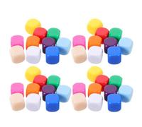 Mipcase 100 Pièces Dés Acryliques Blancs Lisses à Six Faces Coins Arrondis, Poids Équilibré, Cubes Prêts à l'emploi pour Jeux de Société et Activités Mathématiques