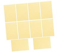 Mipcase 10pièces Ruche Cire Gaufrée Équipement Apiculture pour Nid Abeille Cire Abeille Naturelle Cadre De Ruche Profond