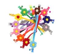 Mipcase 12 pièces Collier pour Chat et Chiot Réglable avec Clochettes Fleurs Colorées Léger et Confortable Accessoire Décoratif pour Animaux Au Quotidien