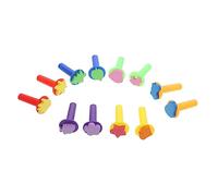 Mipcase 12 Pièces DIY Stampers Set for Drawing Aid Stamps with Various Patterns Classroom Rewards and Party Favors Creative Art Toys for Boys and Couleur Aléatoire
