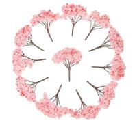 Mipcase 12 pièces Miniature Cherry Blossom Tree Decor for Diorama Table Micro Landscape DIY Craft Artificial Simulated Tree Model for Garden and Model Scenery