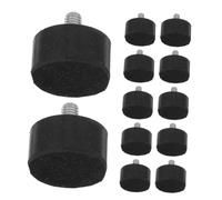 Mipcase 12 Pièces Threaded Adjustable Furniture Leveling Feet with Antislip Rubber Vibration Absorbing Screw Leg Levelers for Tables Chairs Sofas Cabinets Beds Floor Protection and Noise