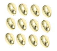 Mipcase 12pièces Lot De Œufs De Pâques Plastique Doré à Remplir Boîtes à Bonbons Décoratives Œufs Vides Pour Paniers De Pâques
