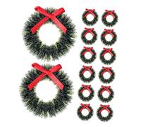 Mipcase 15 Pièces Maison de Poupée avec Nœud Décorations Suspendues de Guirlande pour Portes et Scènes Festives