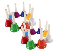 Mipcase 16 Pièces Cloches à Main Colorées pour Garçon Fille Instrument Éducatif de Musique pour Développement des Tout Petits Pours Classes de Musique les Mariages Activités Familiales