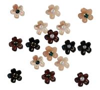 Mipcase 16 Pièces Pinces à Cheveux pour Garçon et Filles en Plastique Forme Fleur Faciles à Utiliser pour Décorer Cheveux Lors D'anniversaires