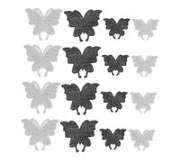 Mipcase 16 Pièces Rhinestone Butterfly Car Decals Crystal Scratch-Resistant Automotive Stickers for Exterior Interior Windows Bumpers Dashboards