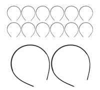 Mipcase 18 Pcs Bandeaux Plastiques Fins Noirs Unisexes avec Dents Antidérapantes Serre-tête Léger pour Cheveux Fins et Épais Accessoires Beauté DIY pour Femmes et Hommes Lot