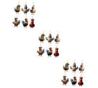 Mipcase 18 Pcs Coq Jardin Pendentif Acrylique Poulet Pendentif Jardin Suspendu Décor Acrylique Jardin Décoration Acrylique Poulet Artisanat Acrylique Poulet Suspendus Décor Suspendus