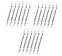 Mipcase 18 Pcs Corde de pêche Printemps Longe de pêche Cordon grisile cordeline à Ressort Accessoires de téléphone Portable Porte-clés élastique Cordes s'attaquer aux Outils de pêche Grey
