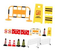 Mipcase 18 pcs Jouets Éducatifs Signalisation Routière Miniature Panneaux de Rue Enseignement Sécurité Garçon Fille Jeux Apprentissage Circulation