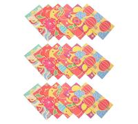 Mipcase 18 pcs Lot de Pochettes Rouges Décoratives Papier Irisé pour An Chinois Motifs Cartoon Variés Légères et Résistantes pour Offrir de Pendant Fêtes Lunaires