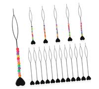 Mipcase 18 pcs Outil de Coiffure Queue de Cheval Aiguilles Rapides pour Perles Accessoire Entrelacement Cheveux Garçons et Filles Décoration Cheveux Ponytail Styliseur Flexible pour