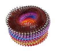Mipcase 18 Pièces Peigne Cheveux Circulaire Extensibles Plastique Pinces à Cheveux Élastiques avec Ressort Serre-tête Invisible pour Naturels et Perruques Couleur Aléatoire