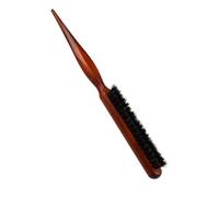 Mipcase 1Pièce Brosse à Cheveux Bois Naturel à Trois Rangées Peigne Bois pour Teasing et Coiffure Outil pour Coiffeurs et Marron Parfait pour Types
