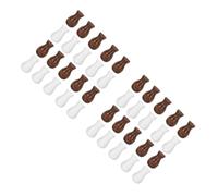 Mipcase 2 Ensembles Accessoires pour Tringles À Rideaux Boutons De Tirage pour Stores Et Décorations Lumières Marron Blanc 24 Pièces * 2