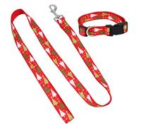 Mipcase 2 Ensembles Cordon de col Sapin de Noel Sapin Noel Sangle de Harnais pour Chien Laisse de Chien de noël Accessoire Photo pour Animaux de Compagnie Laisse de Collier de Chien Nylon